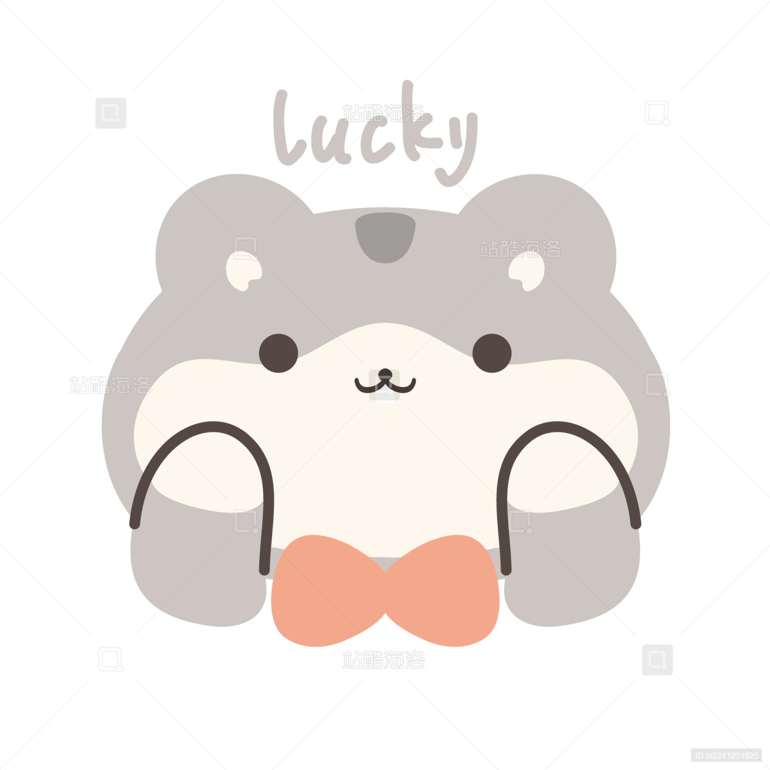 卡通可爱动物仓鼠头