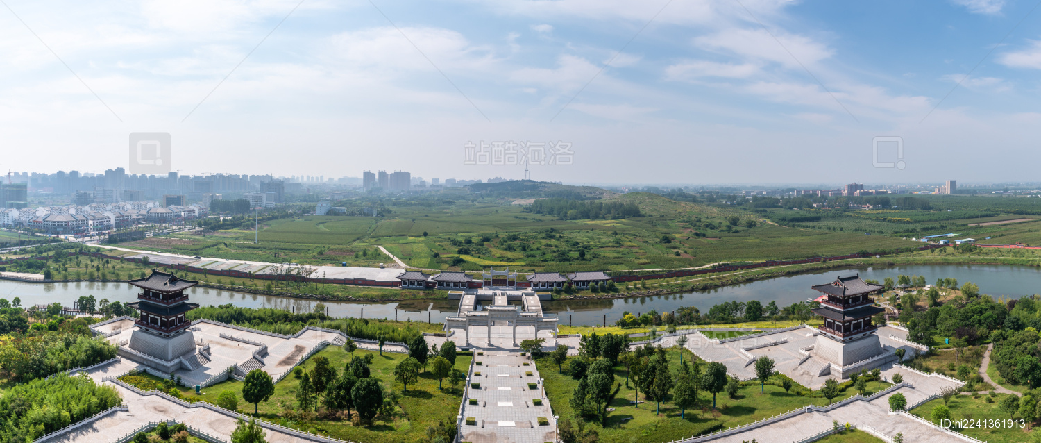 俯瞰中国安徽宿州灵璧钟馗文化园