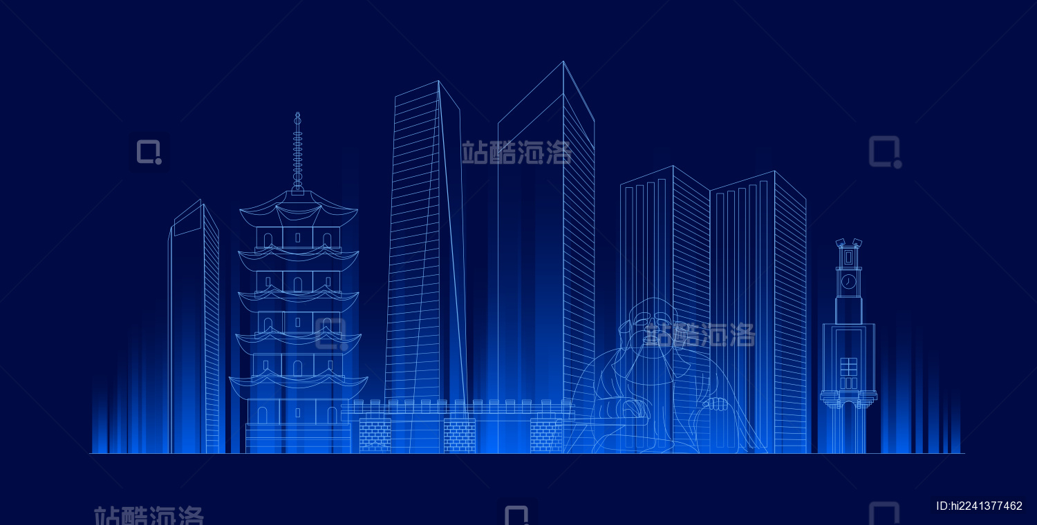 泉州城市科技插画