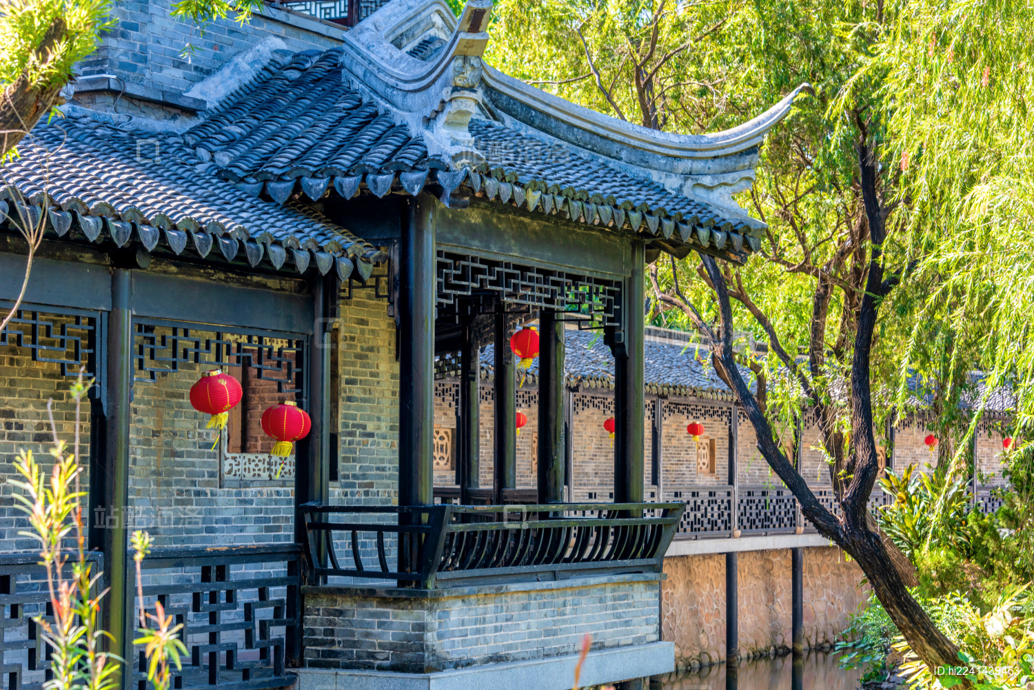 中国广东中山詹园园林风光