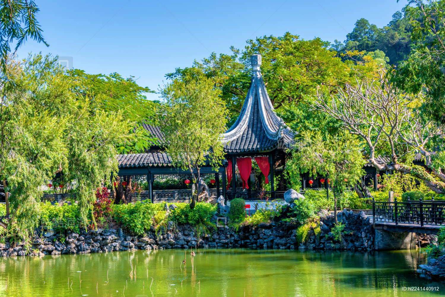 中国广东中山詹园园林风光