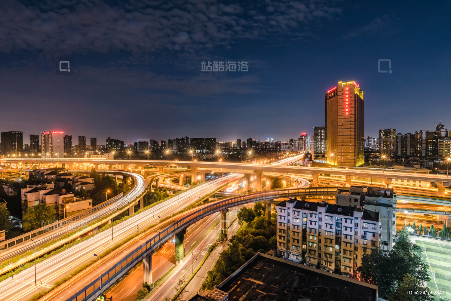 中国杭州德胜立交高架夜景_站酷海洛_正版图片_视频_字体_音乐素材