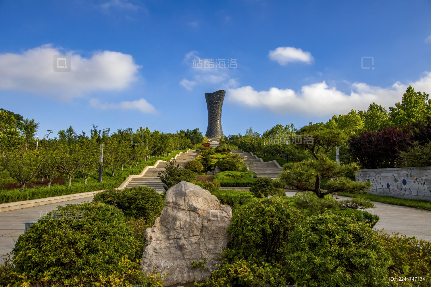 中国山东烟台黄渤海新区福莱山公园景色