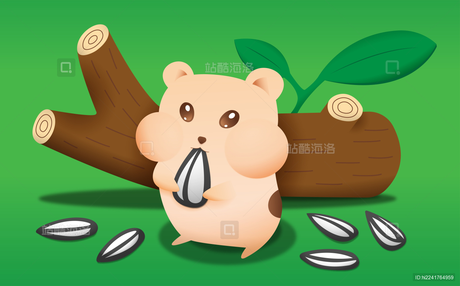 正在吃瓜子的小仓鼠