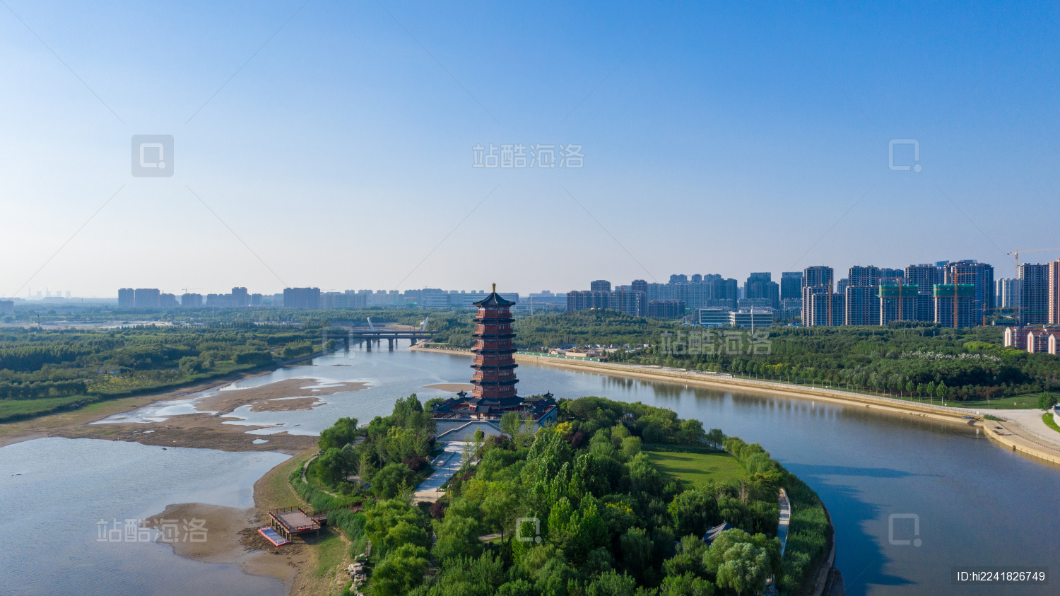 中国山东省淄博市孝妇河湿地风光