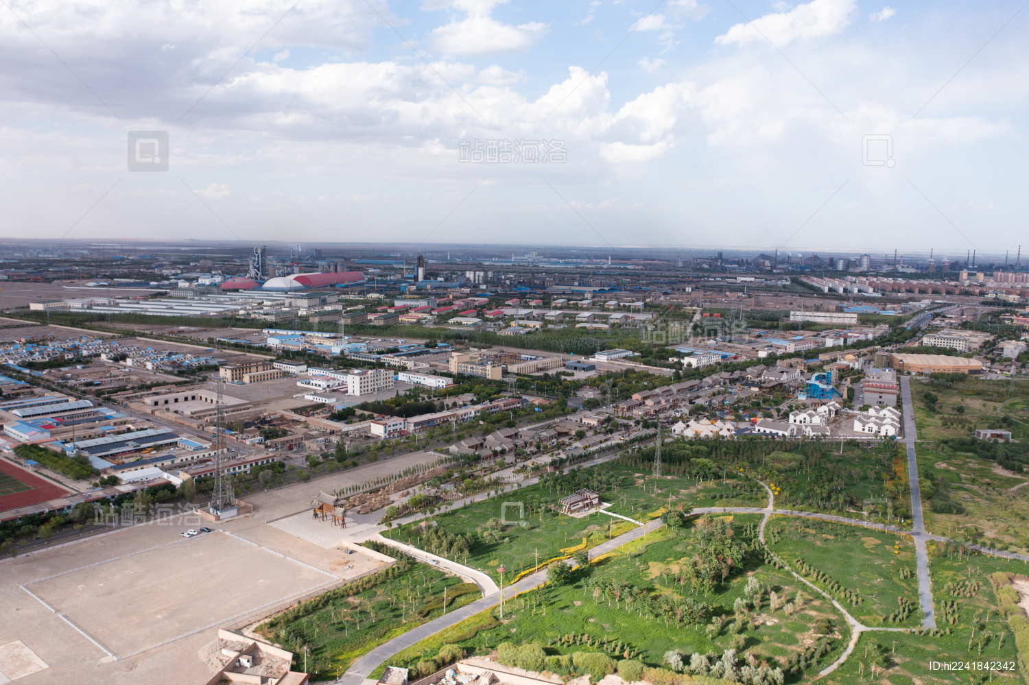 中国甘肃嘉峪关航拍