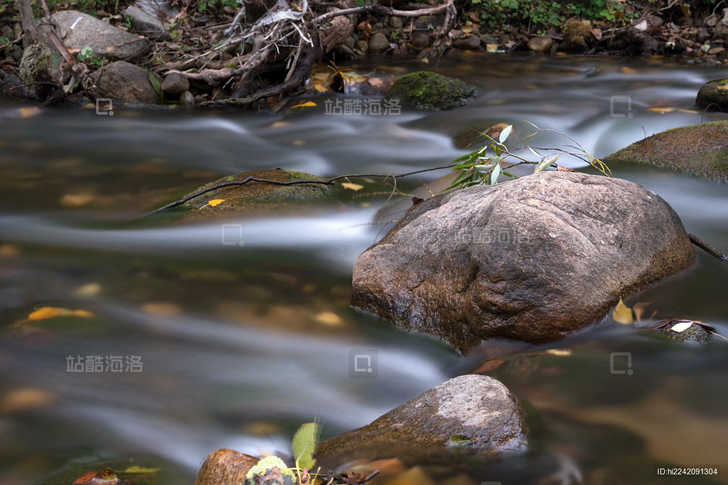 北京山区景点流水慢门摄影