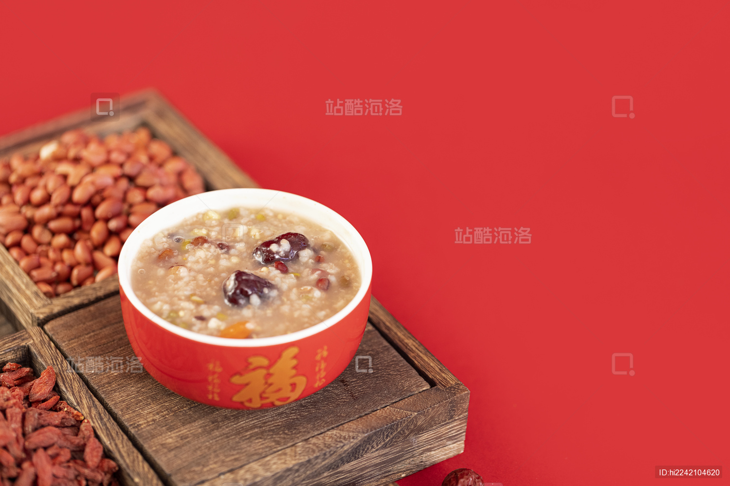 腊八粥腊八节红色图片