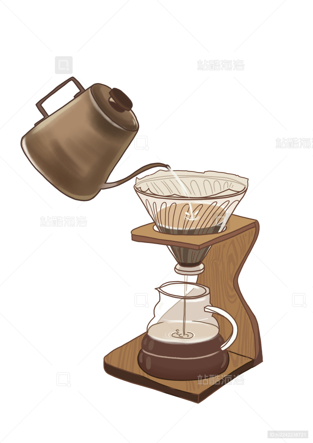 手绘咖啡手冲咖啡咖啡插画