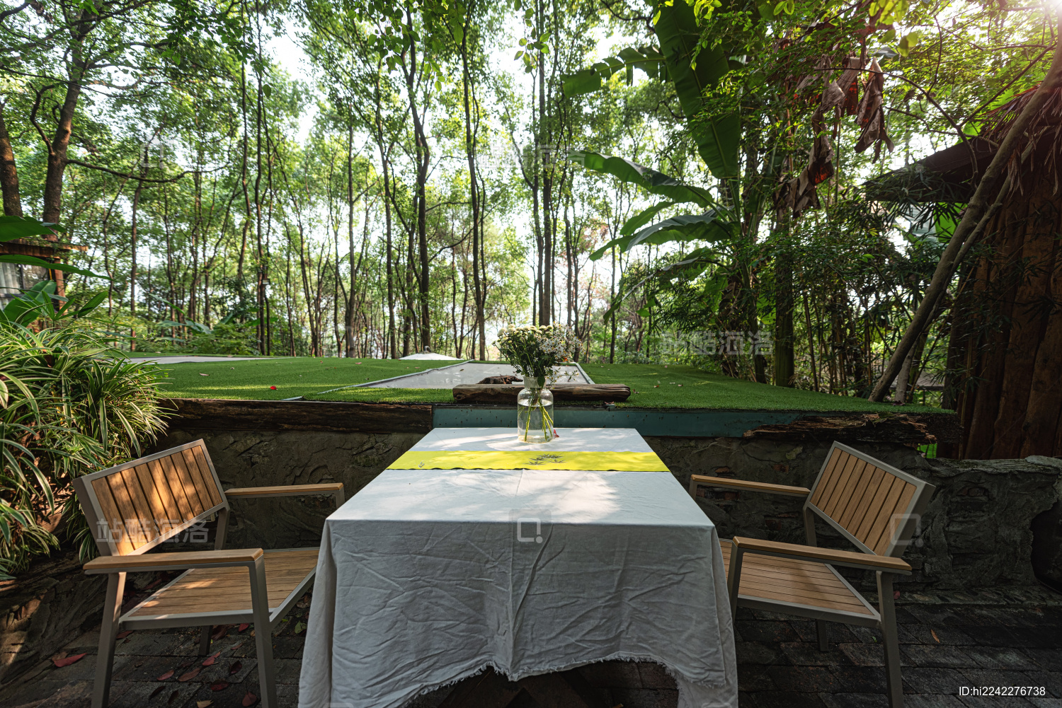 乡村民宿庭院景观风光