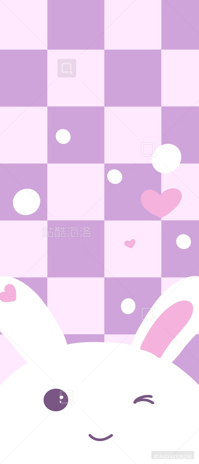 格子图案背景可爱插画文创周边