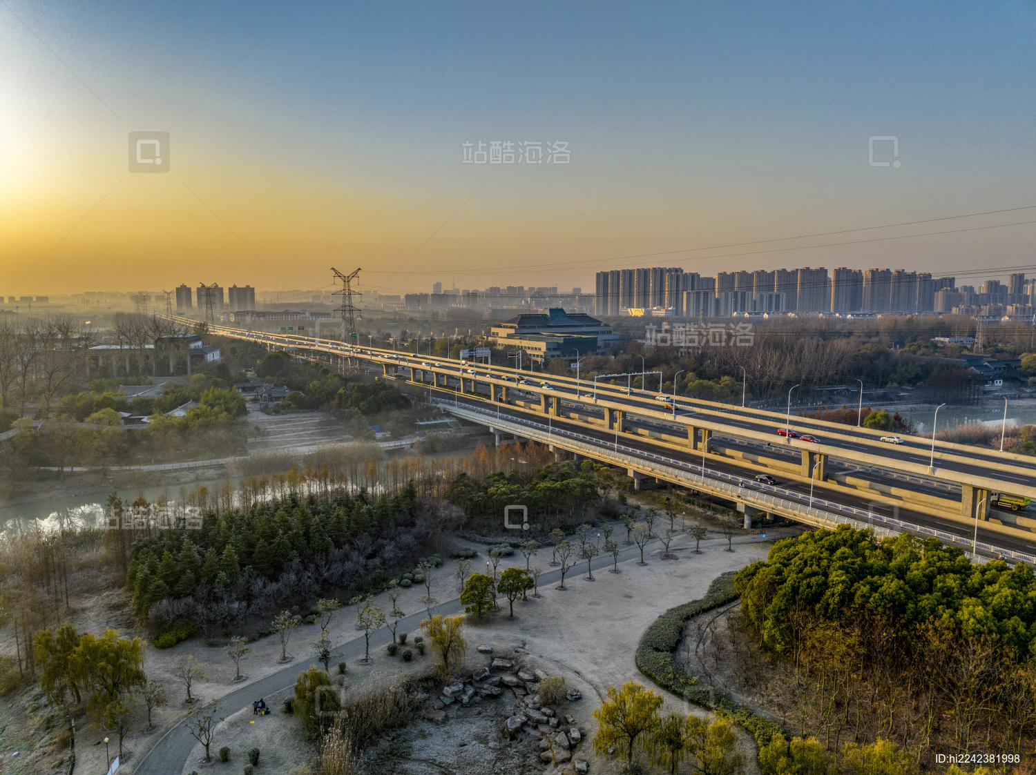 中国江苏淮安古淮河湿地公园冬天景色