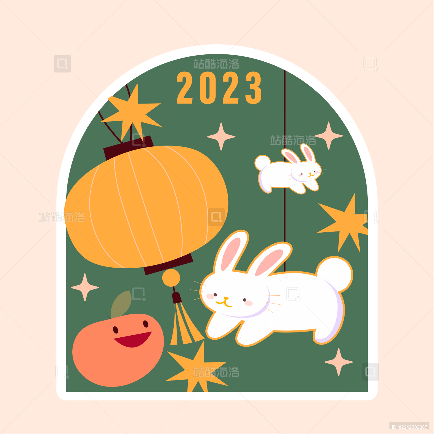 新年小兔子灯笼