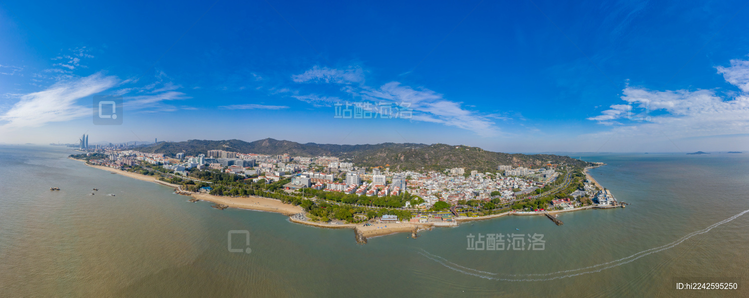 航拍福建厦门曾厝垵文创村闽南沿海小渔村