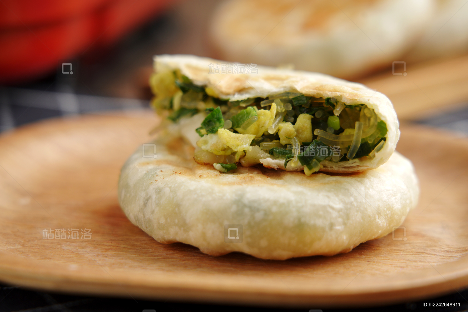 韭菜粉丝鸡蛋饼