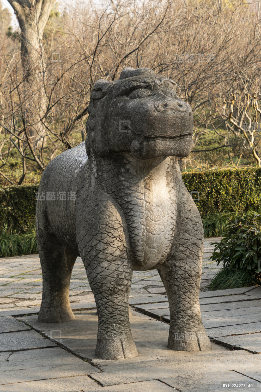 南京明孝陵石象路麒麟雕像
