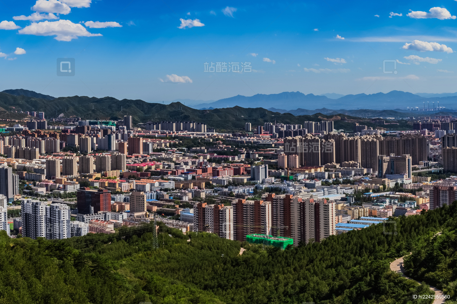 河北省张家口市城区高楼大厦建筑景观