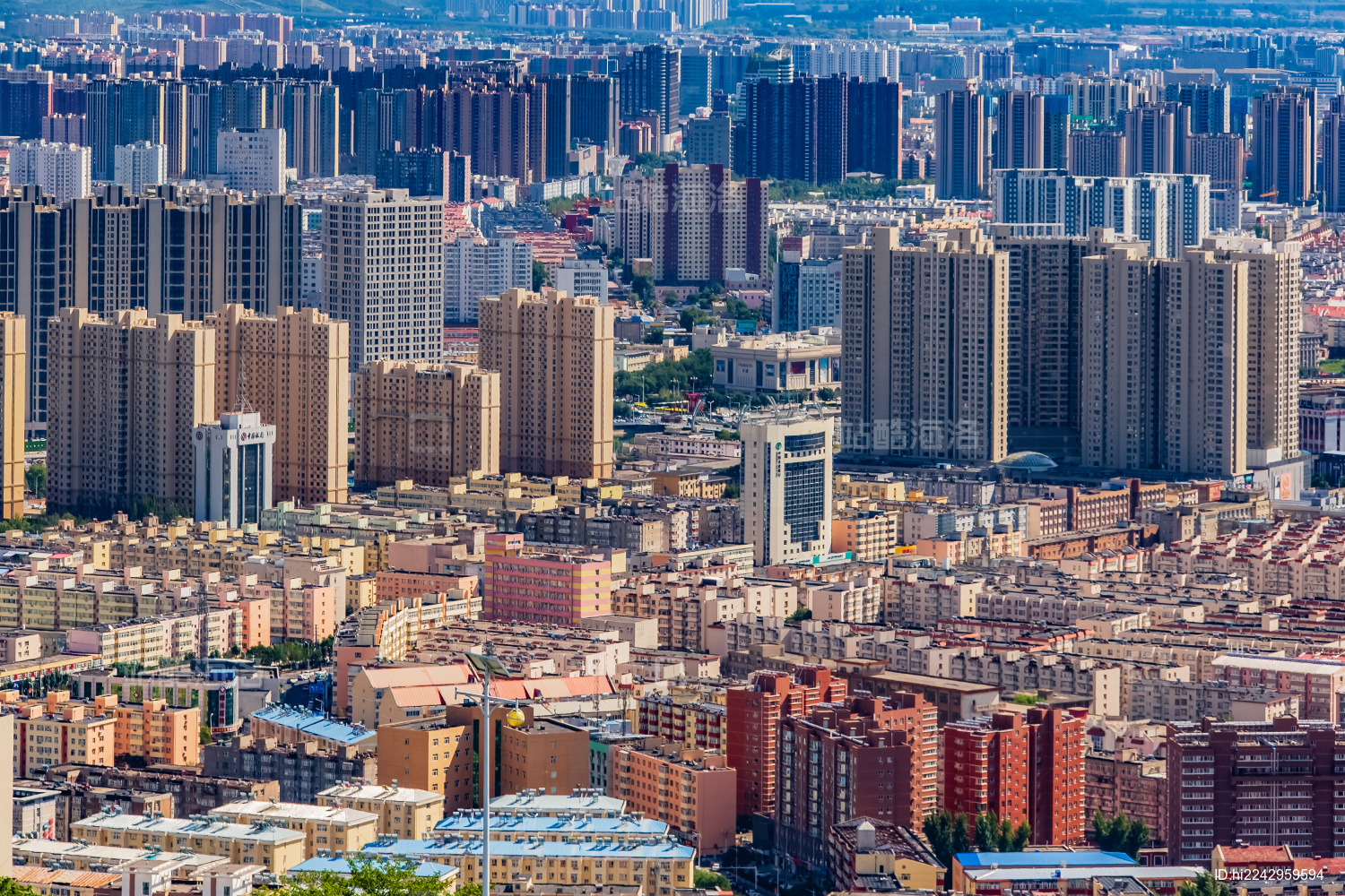 河北省张家口市城区高楼大厦建筑景观