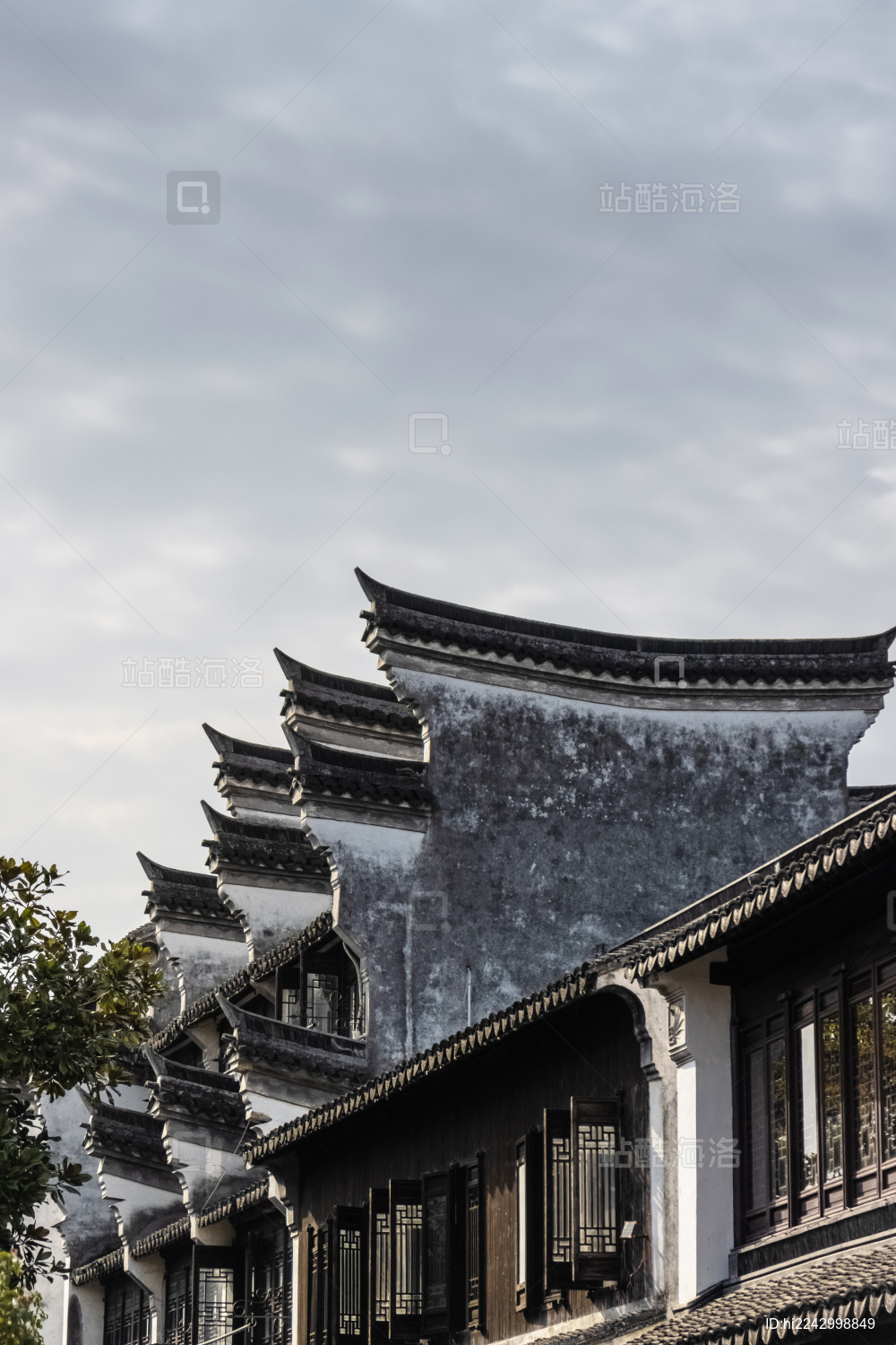 中国江苏省苏州黎里古镇 老房子马头墙