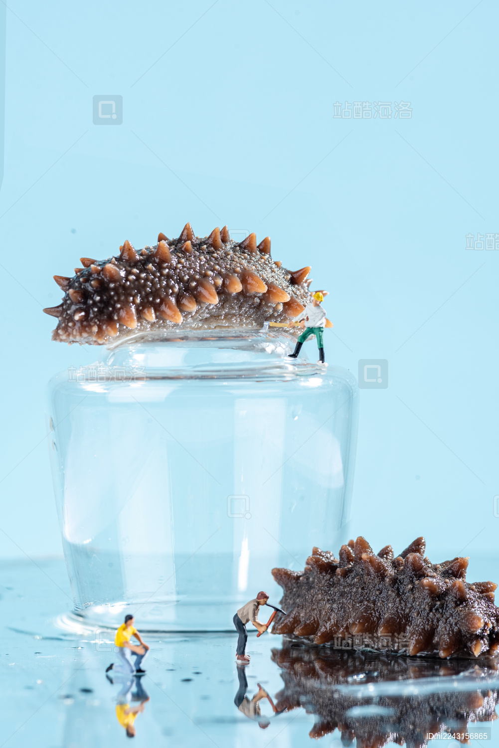 微缩小人海参创意拍摄