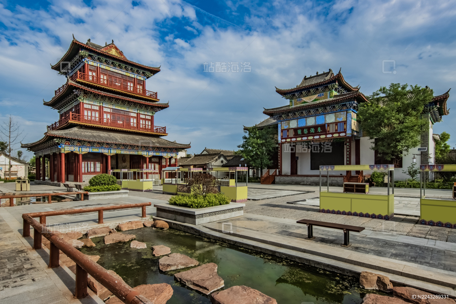 河南省濮阳市班家古镇晴雨楼园林建筑