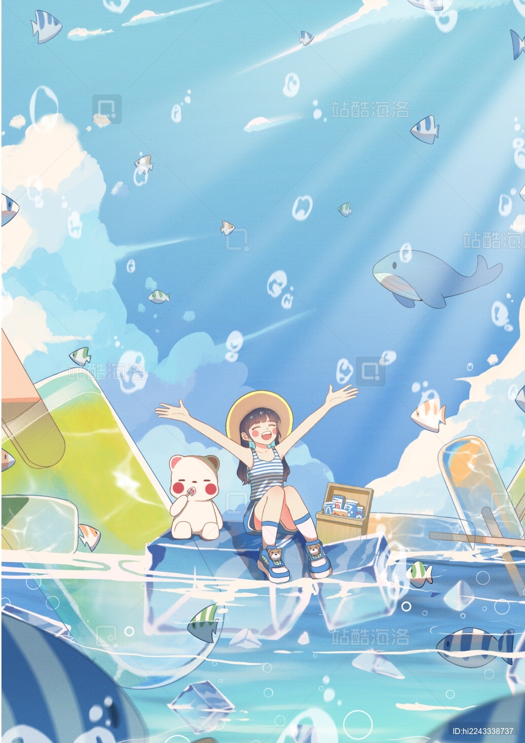 夏日清凉系列插画