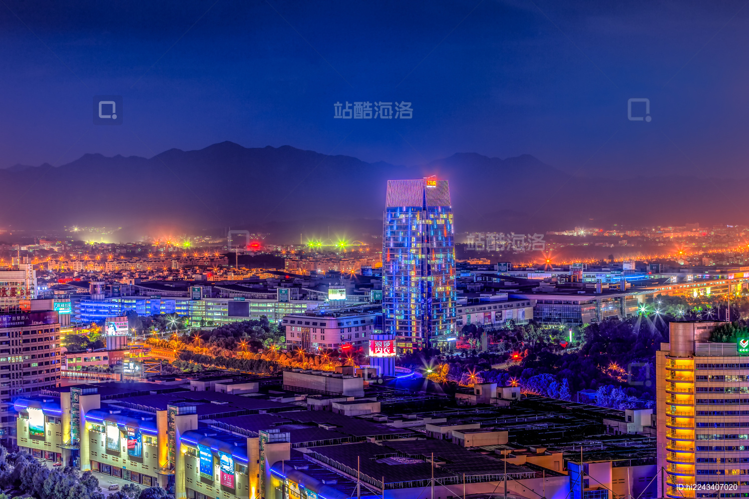 浙江义乌购夜景风光