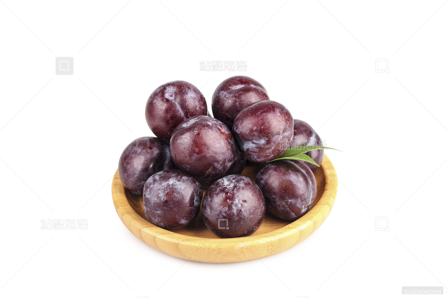 白底上的五月脆李子