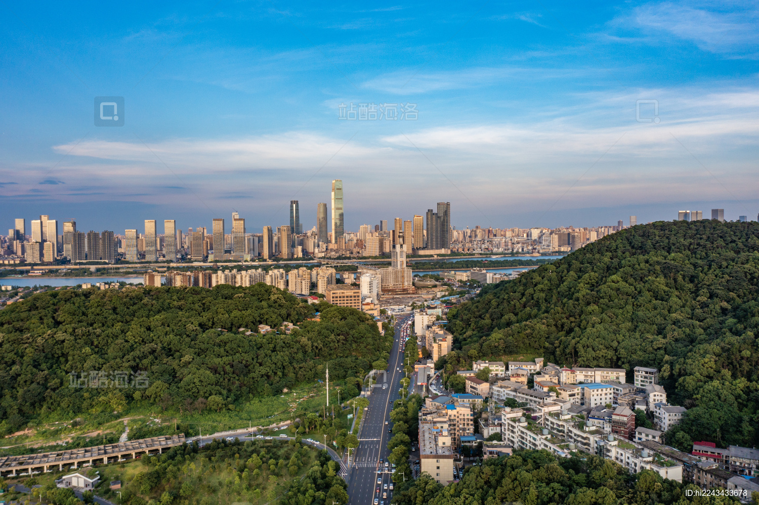 航拍湖南长沙城市景观