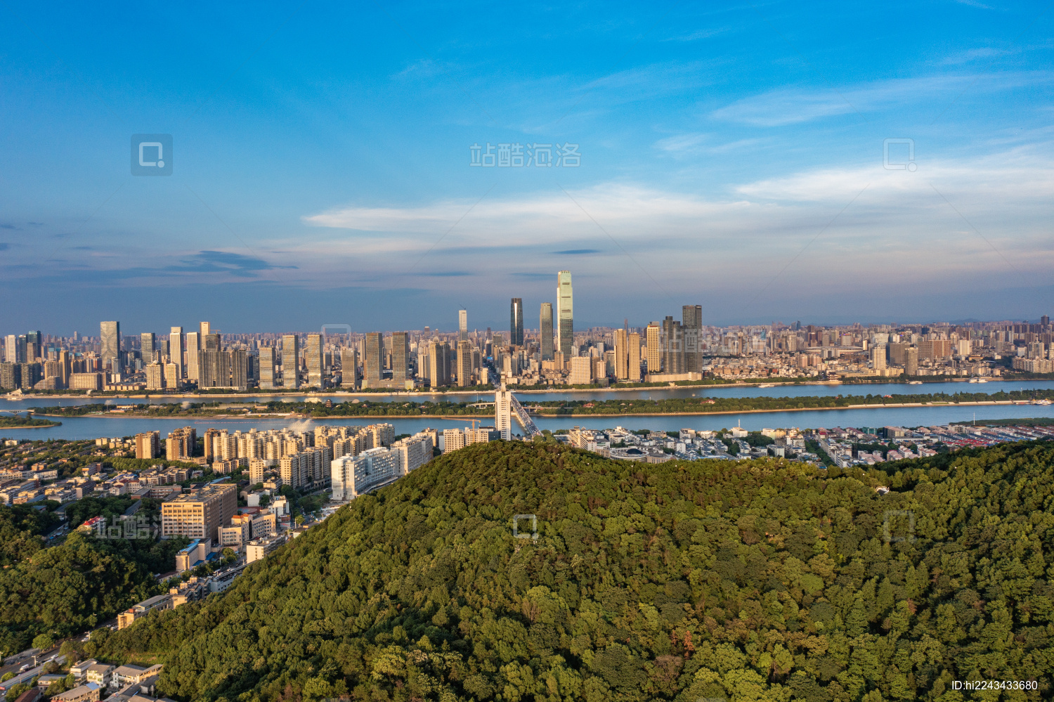 航拍湖南长沙城市景观