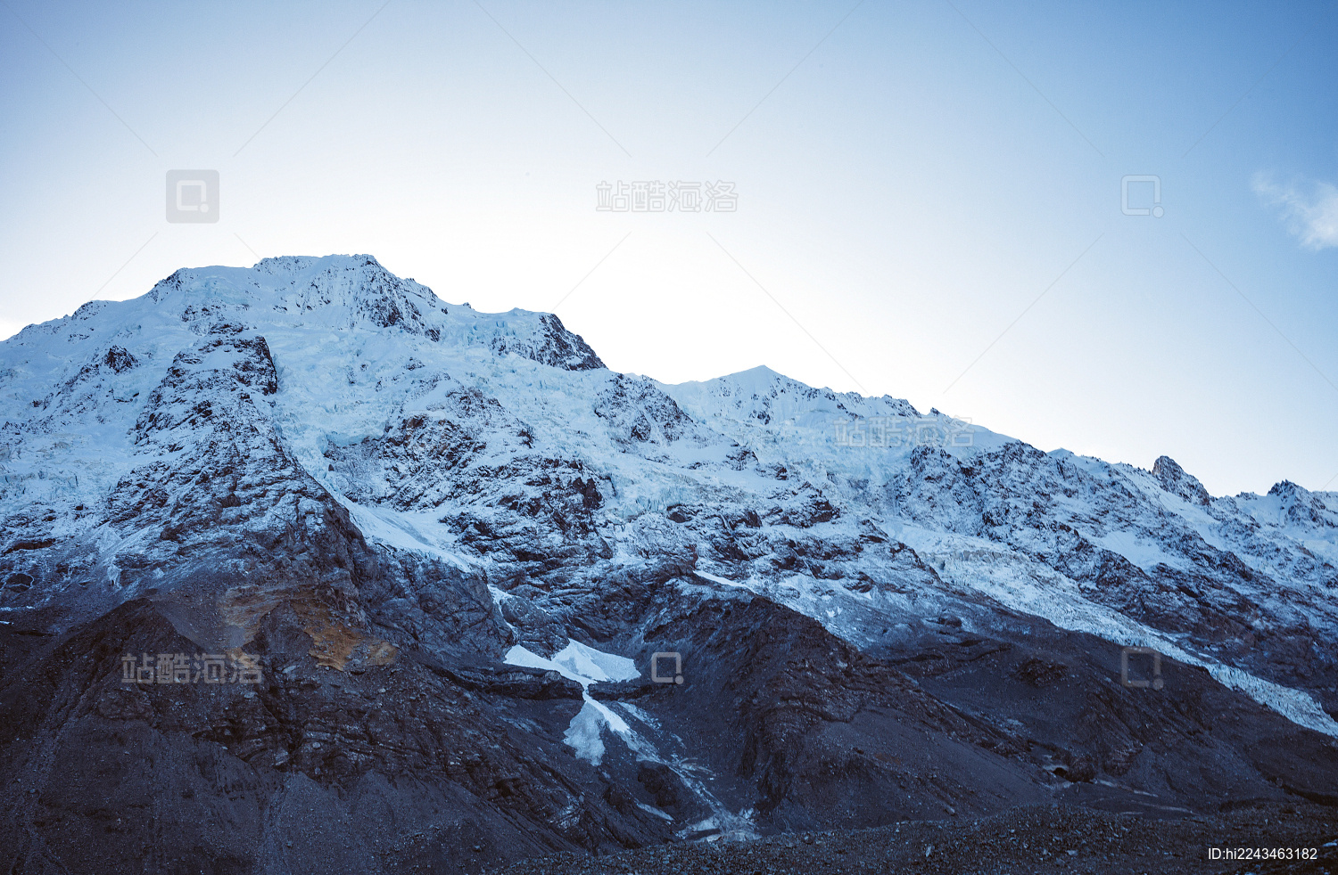 新西兰库克山冰川雪山