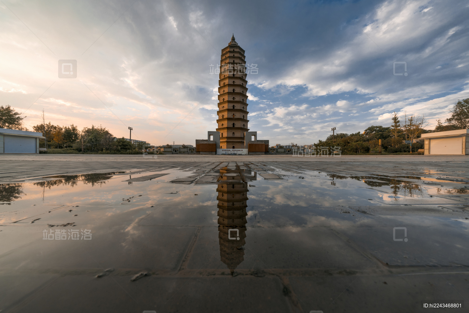 中国陕西省西安市咸阳市西咸新区地标建筑崇文塔
