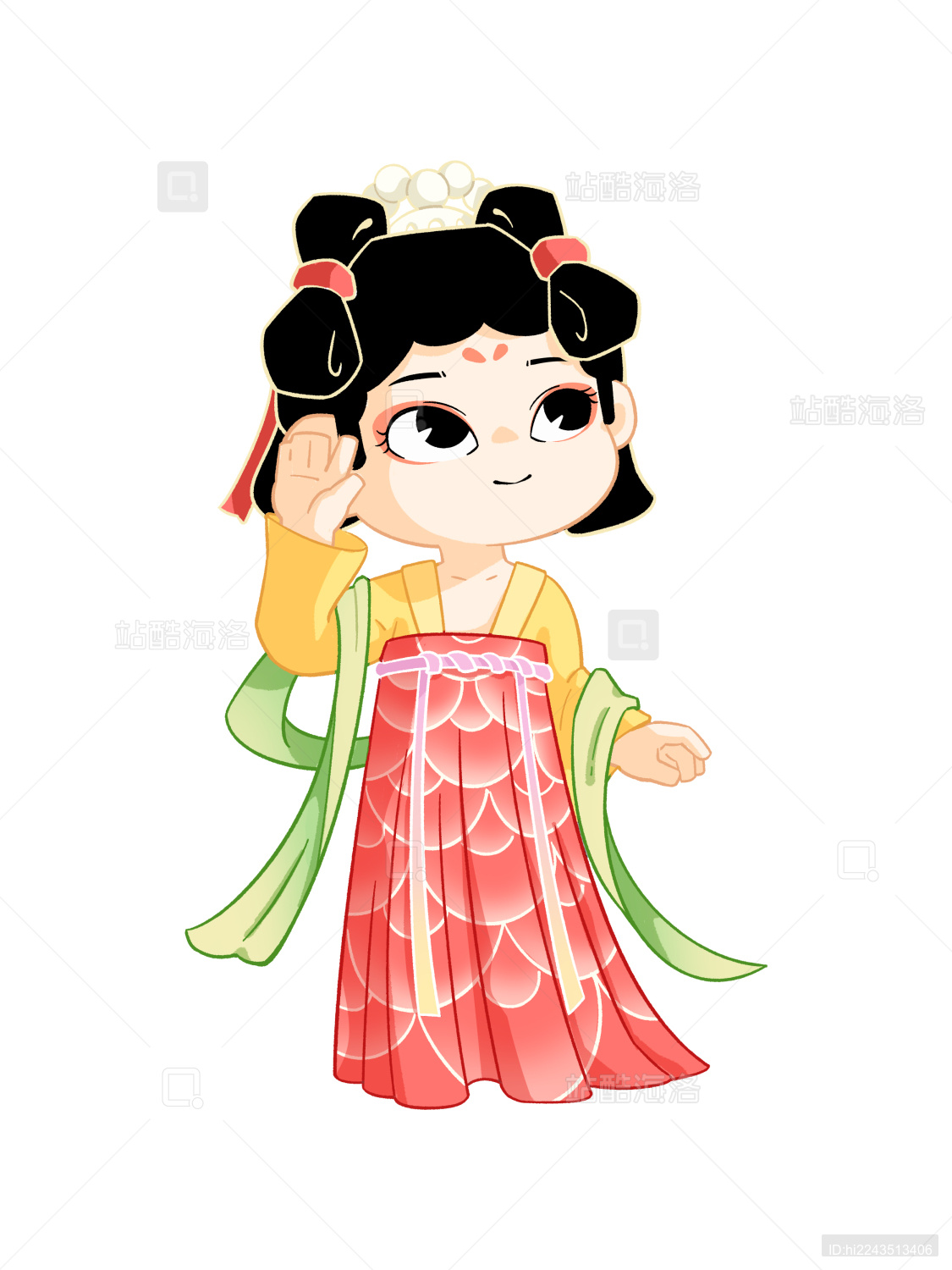 汉服女生插画01