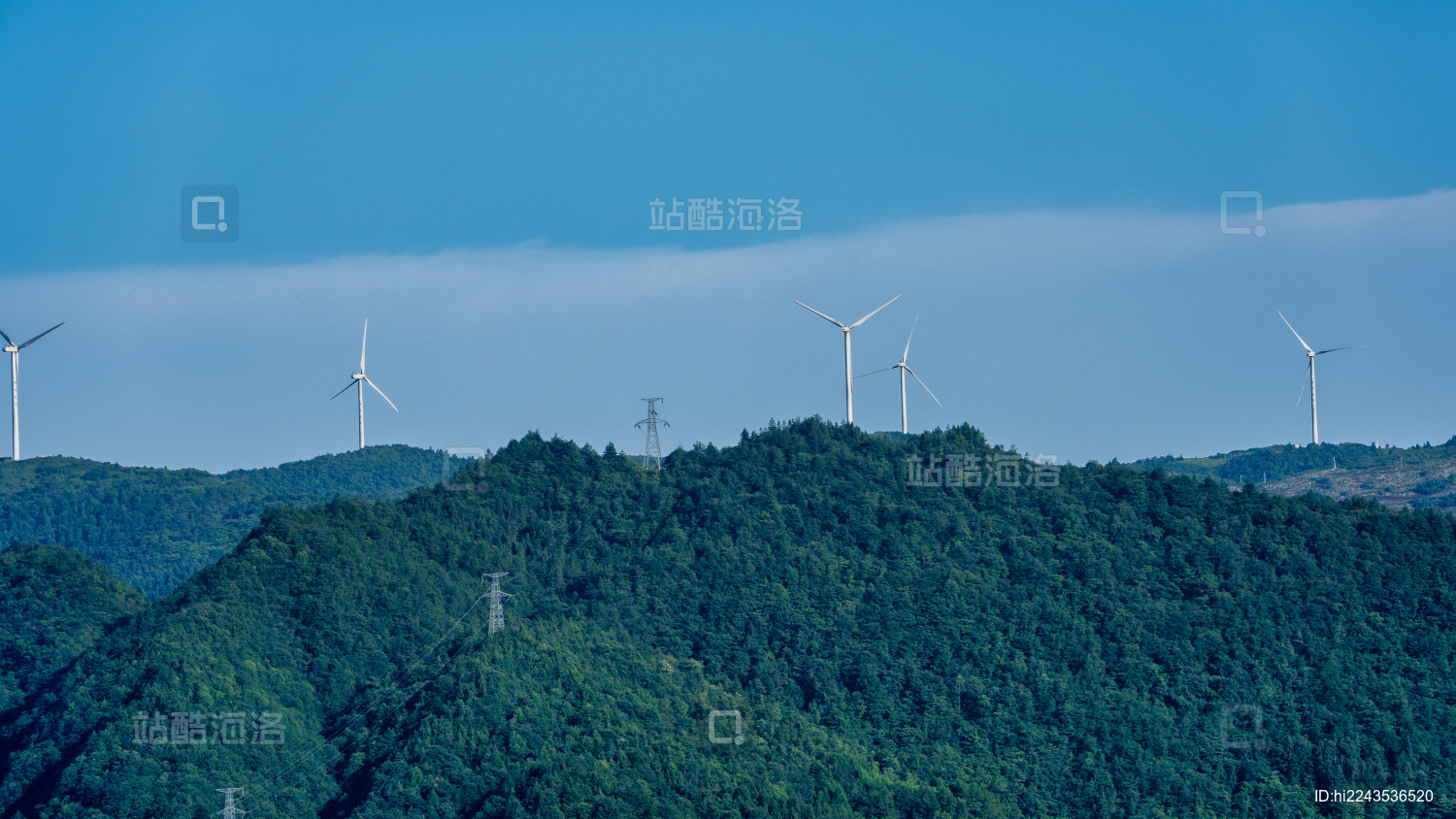 湖北恩施利川齐岳山山顶风车