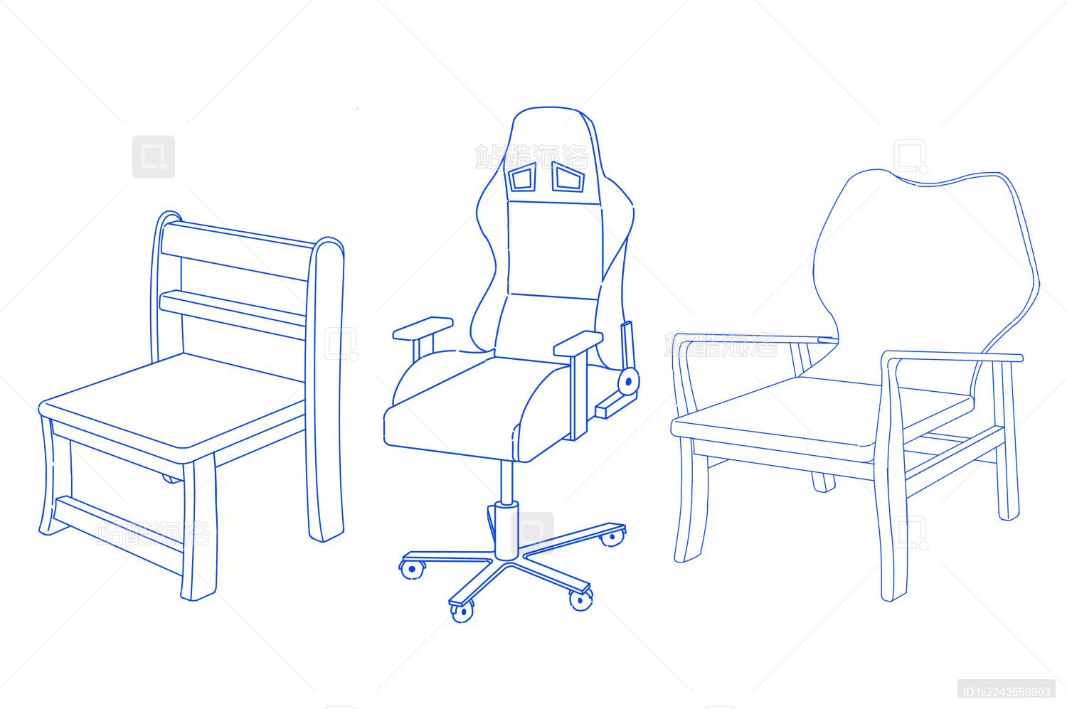 椅子线稿