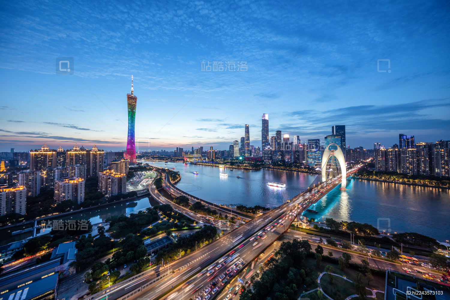 中国广东省广州城市风光