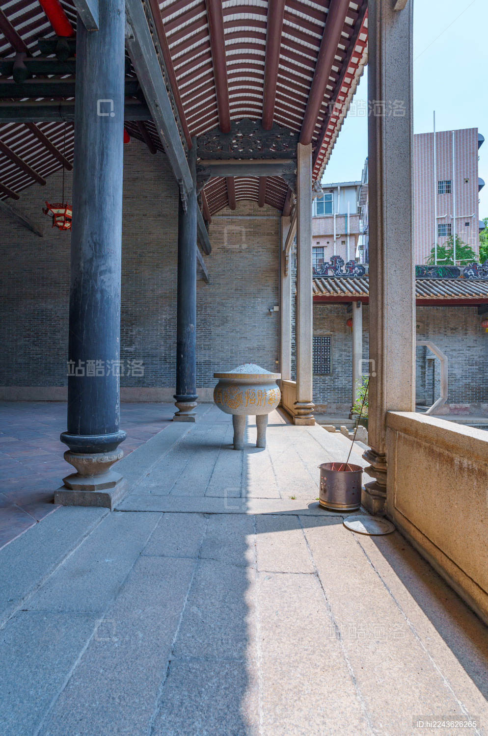 广州海珠小洲村简氏宗祠传统民居老建筑