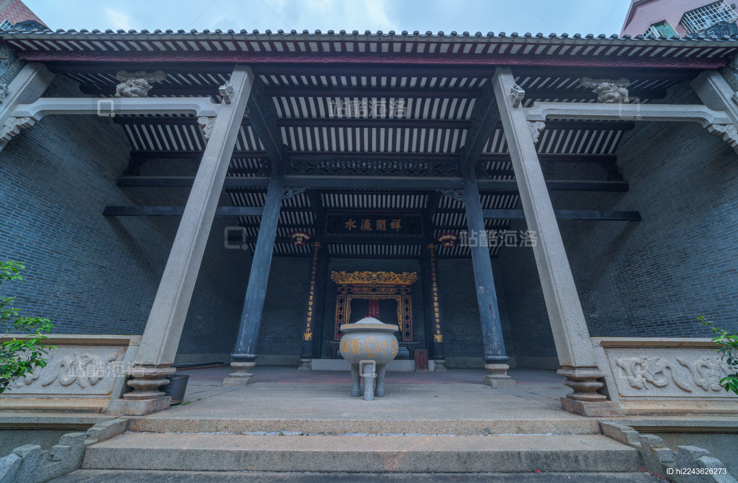 广州海珠小洲村简氏宗祠传统民居老建筑