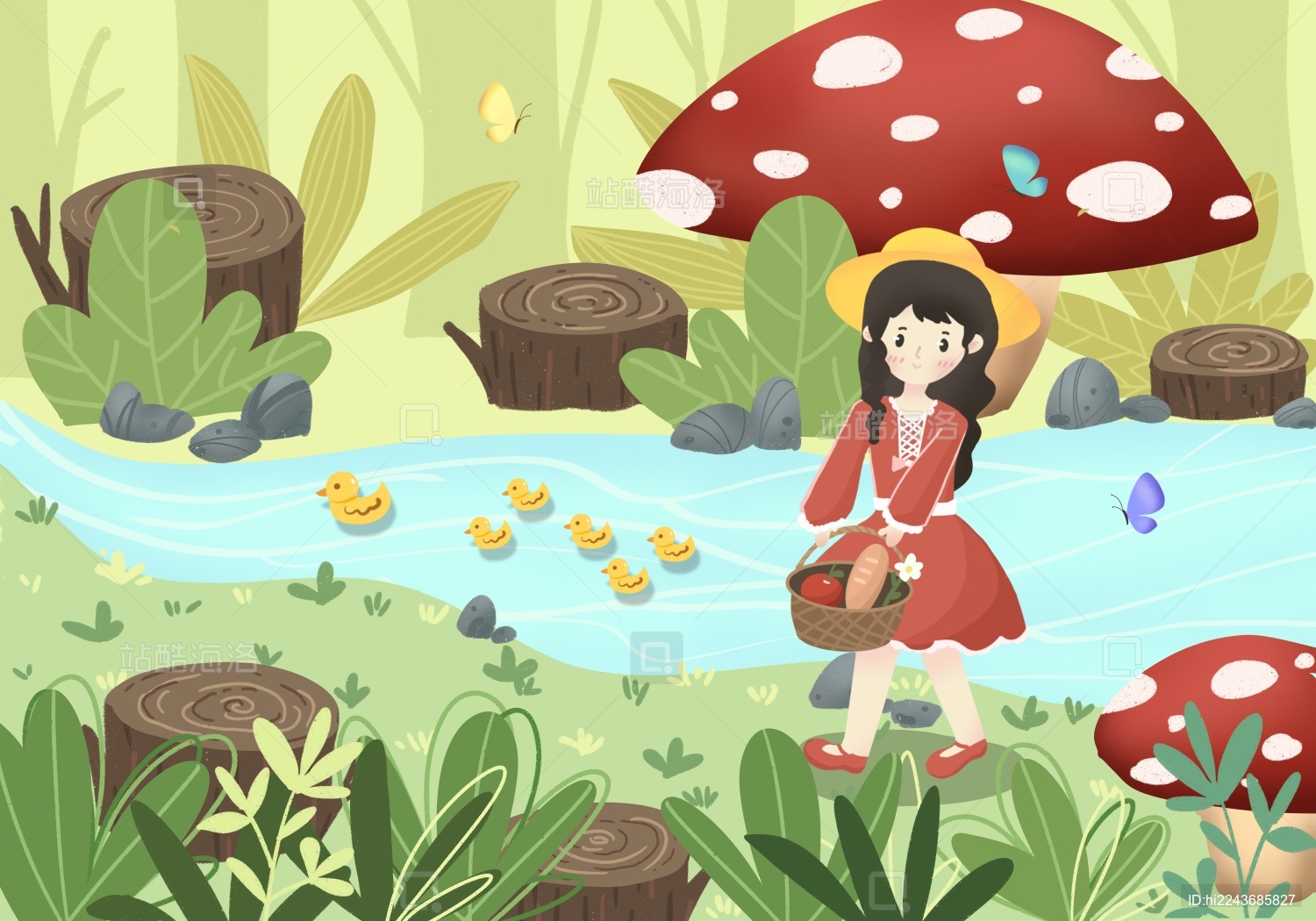 森林里的小女孩