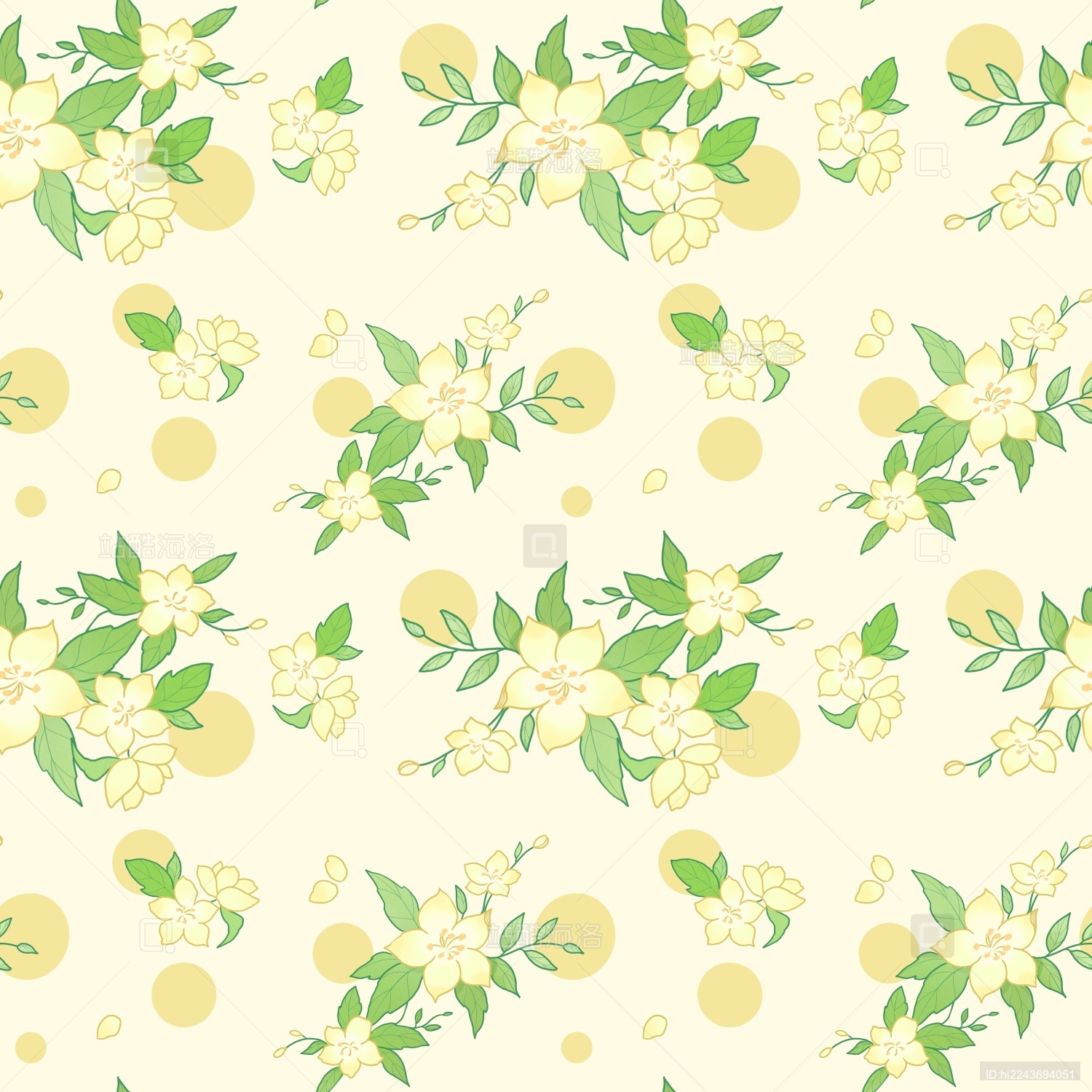 图案纹样四方连续纹样花卉