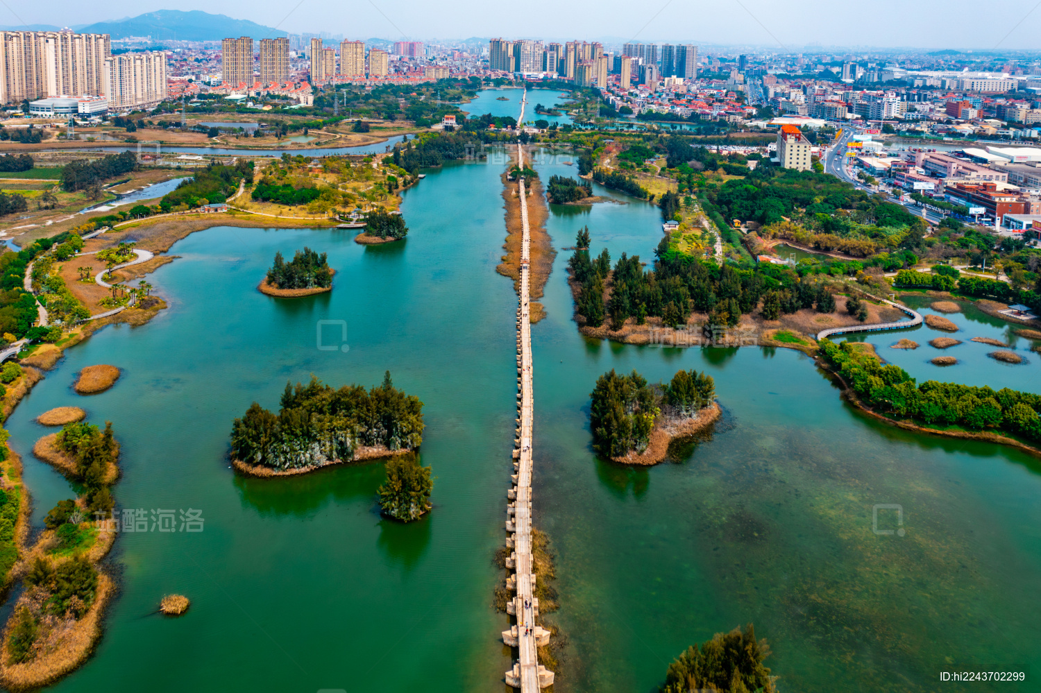 航拍福建泉州南安晋江安平桥