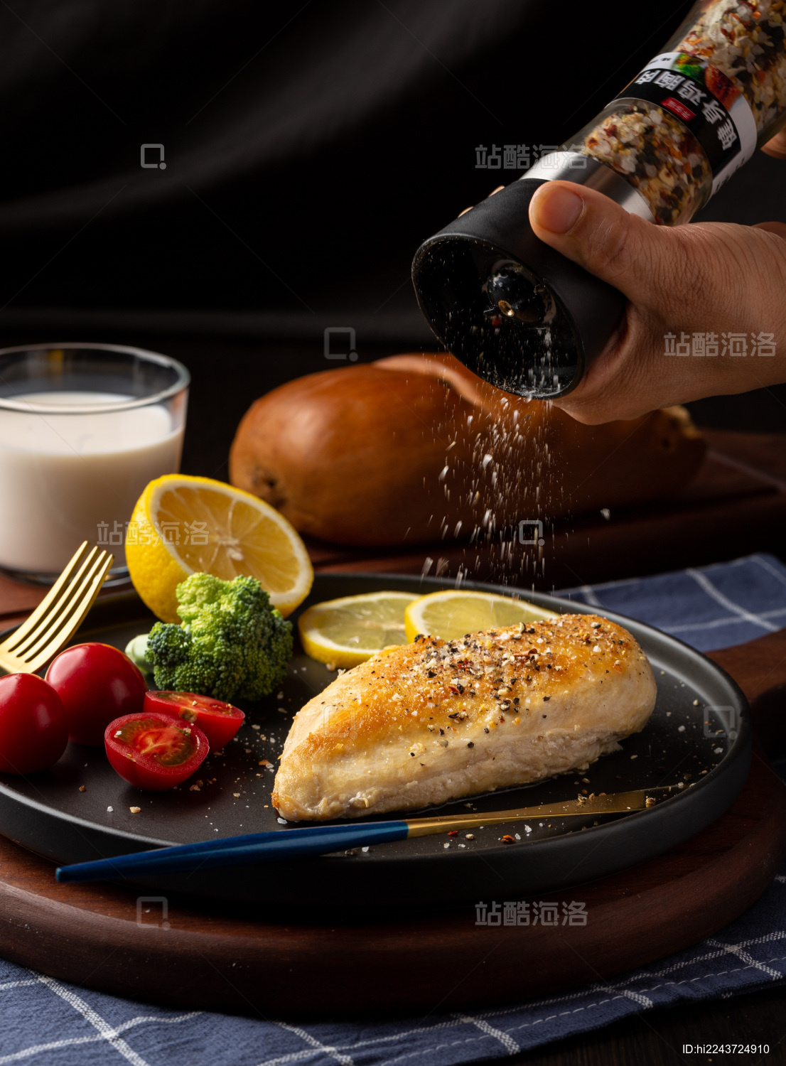 海盐黑胡椒西餐鸡胸肉