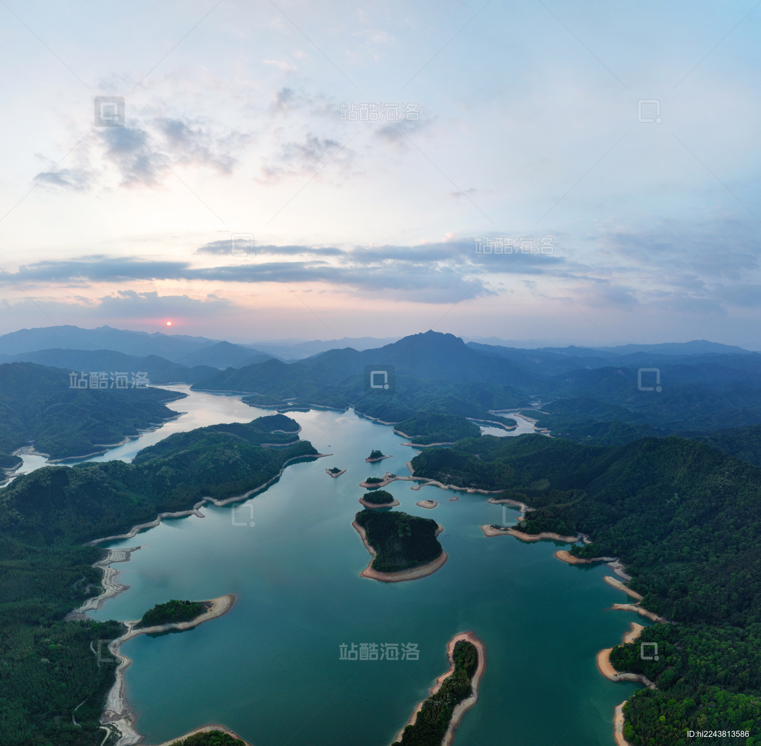 广东省惠州市龙门县天堂山水库天堂湖航拍