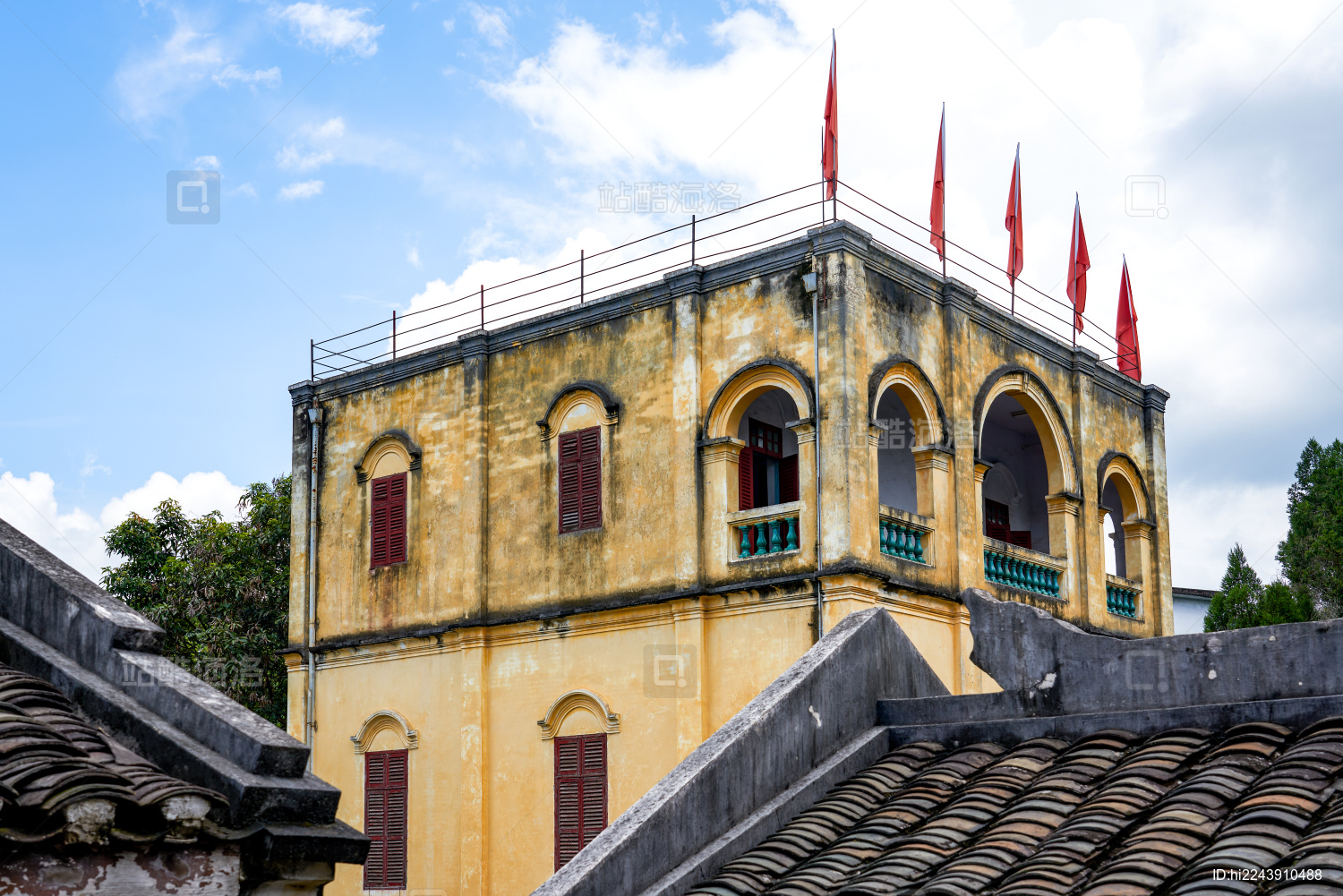 中国广西龙州的中国工农红军第八军军部旧址_站酷海洛_正版图片_视频