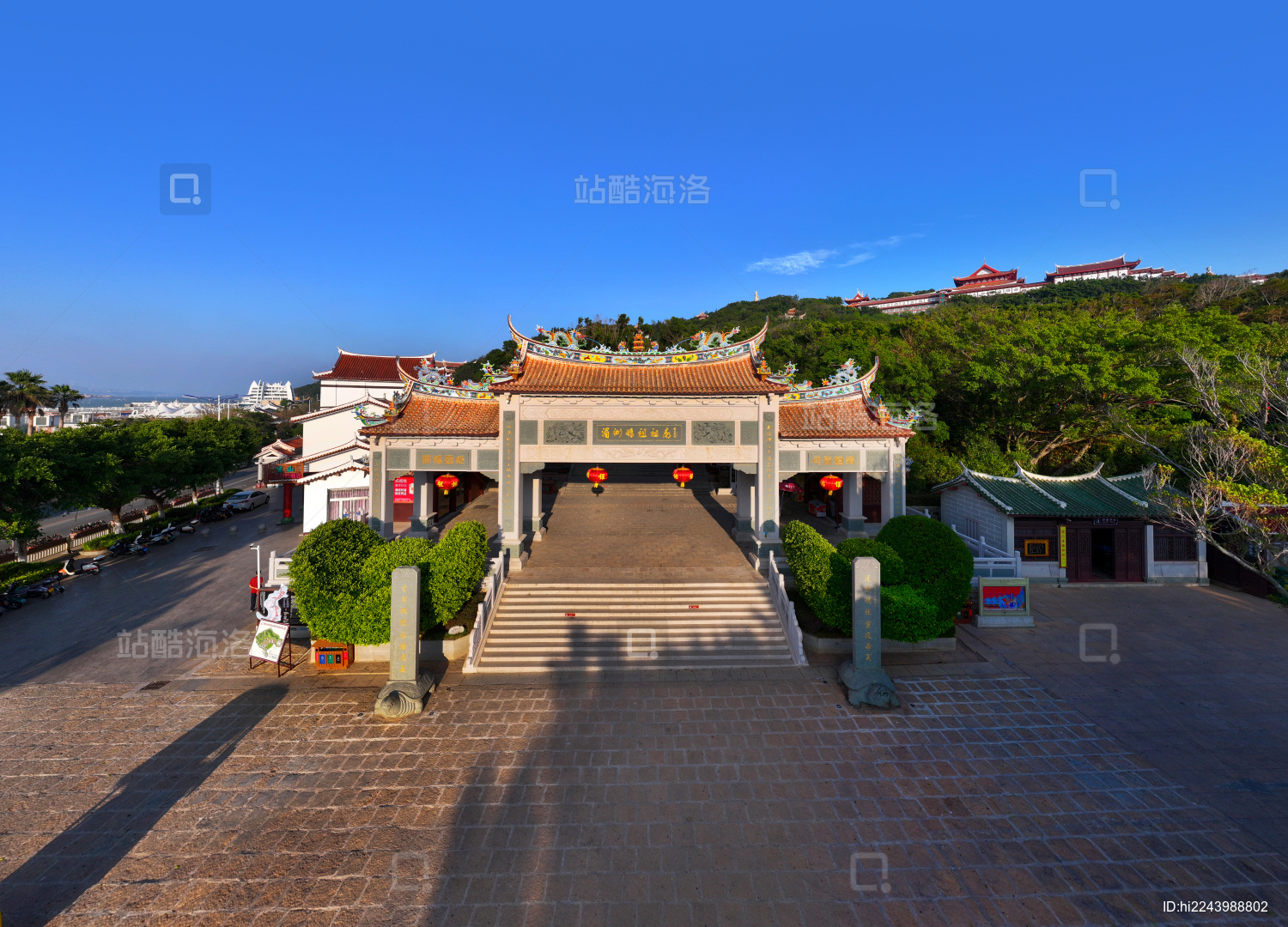 福建省莆田市湄洲岛妈祖祖庙航拍