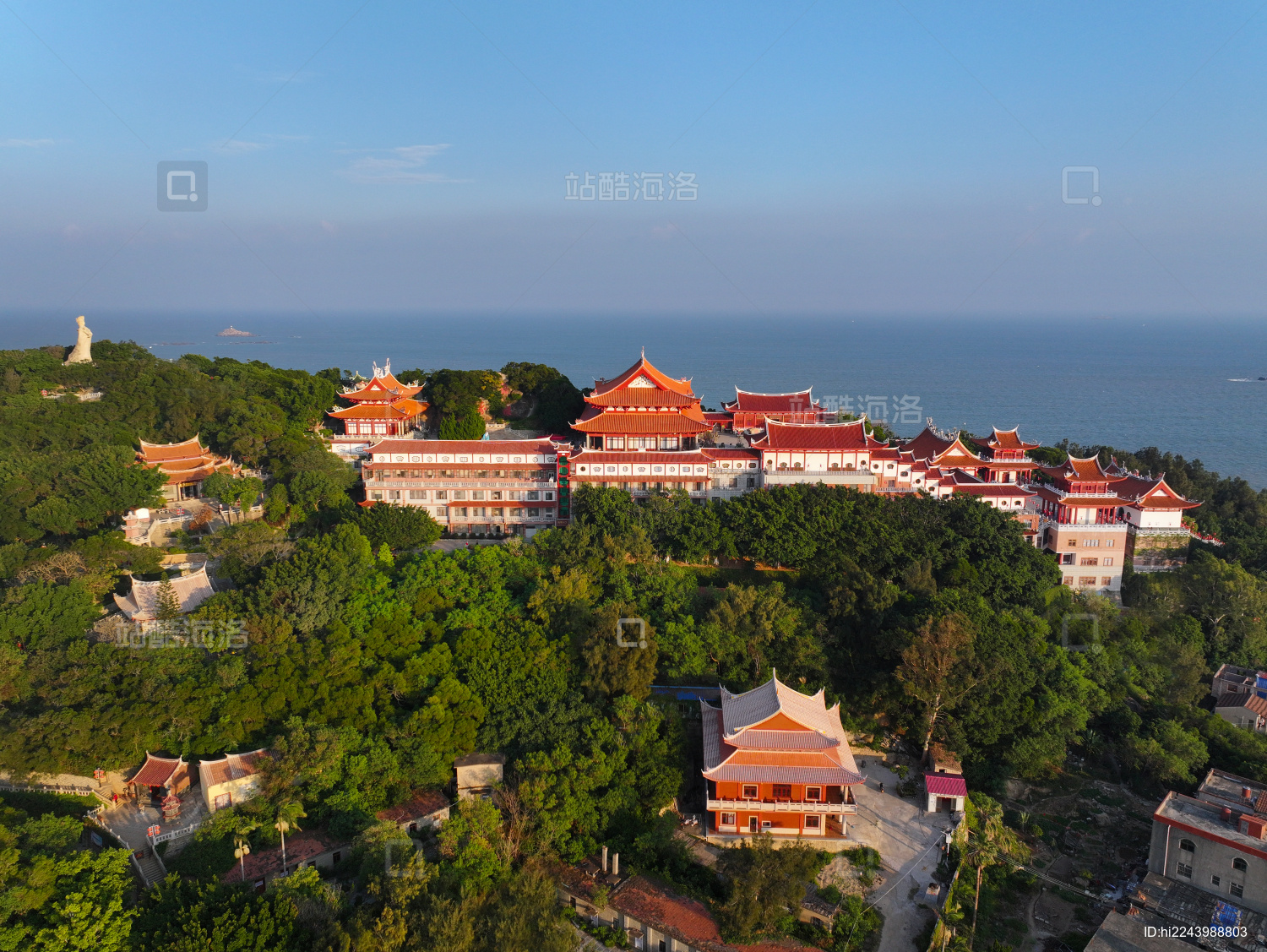 福建省莆田市湄洲岛妈祖祖庙航拍
