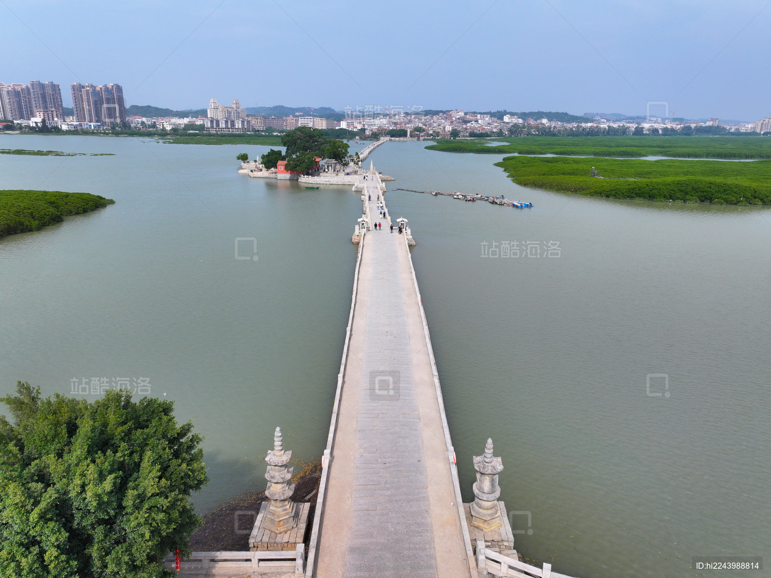 福建省泉州市世界文化遗产安平桥五里桥航拍