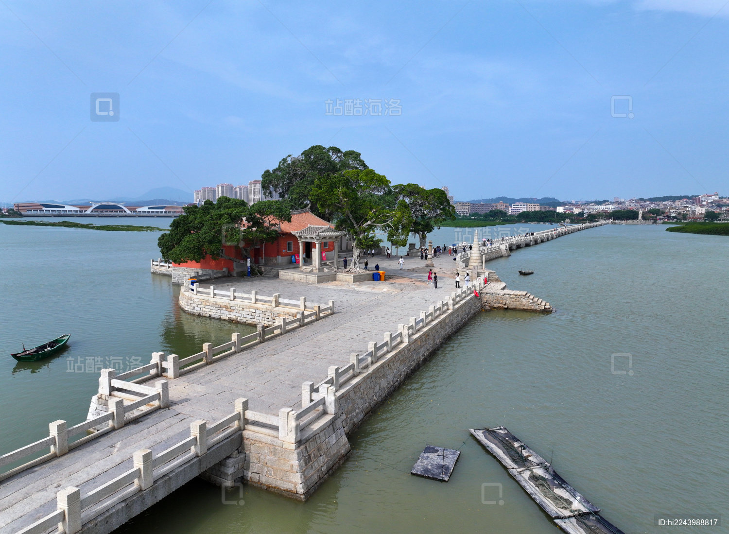 福建省泉州市世界文化遗产安平桥五里桥航拍
