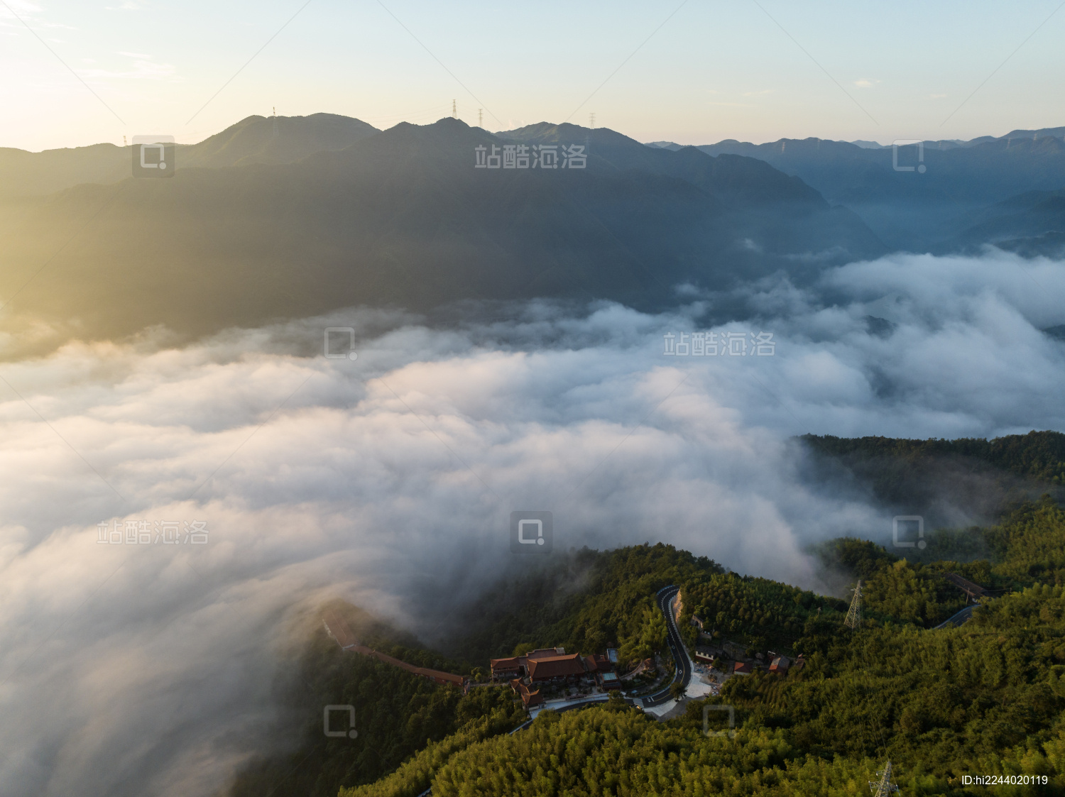 宁波四明山 云海日出 山间景色