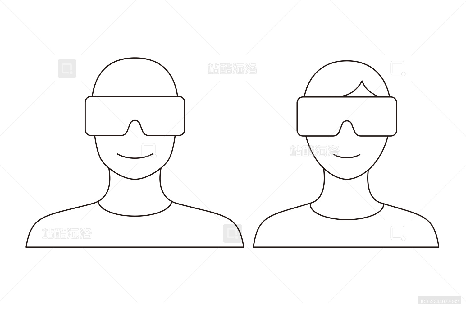 戴着虚拟眼镜的男人和女人 玩游戏